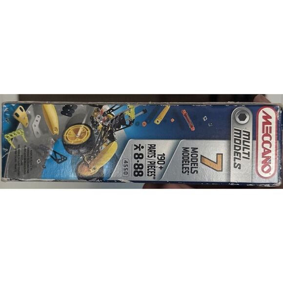 Meccano *New & Sealed* 7 Multi Model Set Bike 190 Parts. Model 4550 - Picture 3 of 5